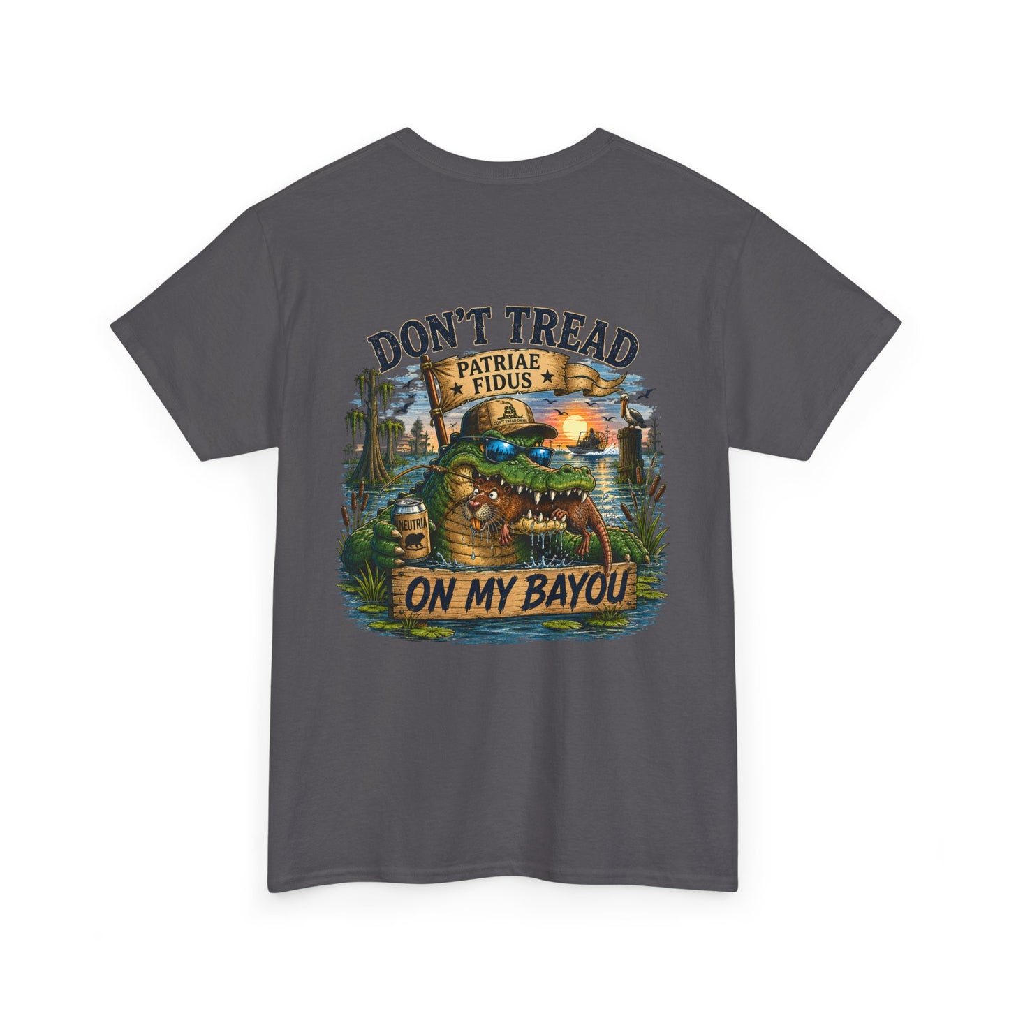 T-Shirt — "Don't Tread On My Bayou" Gator Graphic Tee