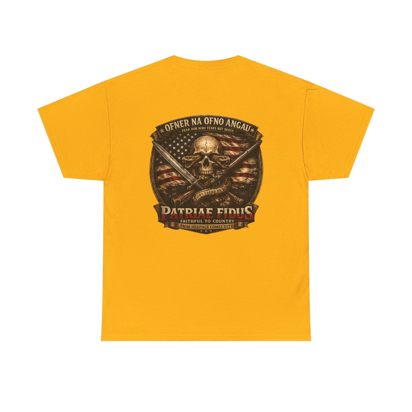 Skull & Rifles Tee — Patriotic American Skull T-Shirt