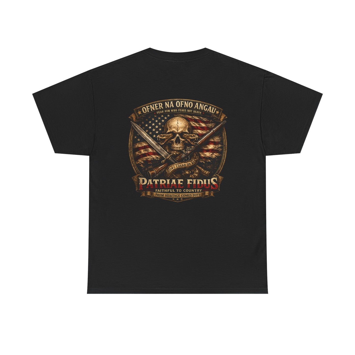 Skull & Rifles Tee — Patriotic American Skull T-Shirt