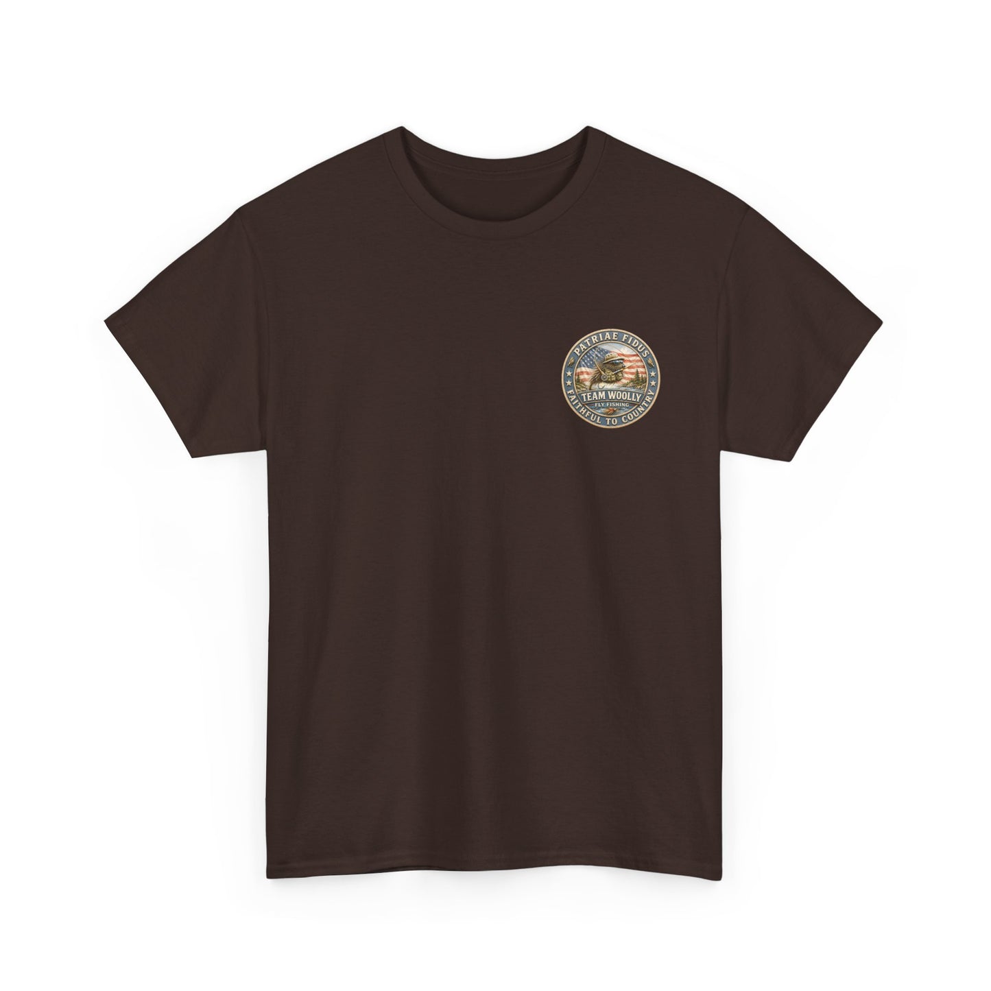 "Never Caught in an Ugly Place" T-Shirt - Trout Patriae Fidus Outdoors - Outdoors Graphic