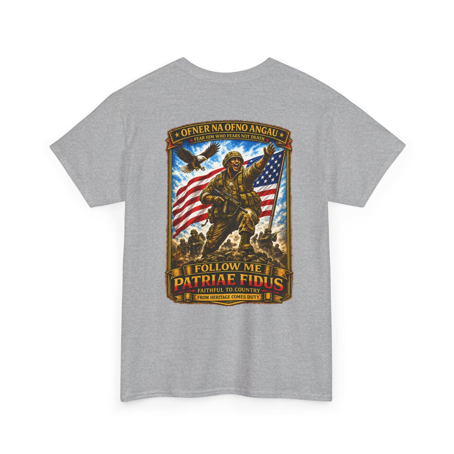 Iron Mike "Follow Me, Patriæ Fidus" Military Tribute T-Shirt
