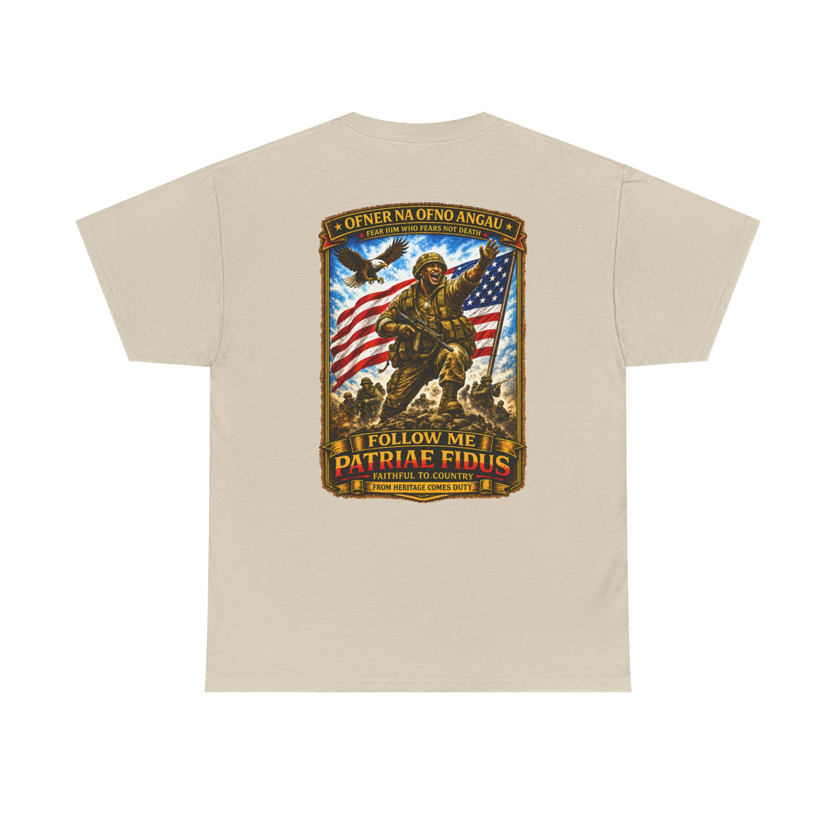 Iron Mike "Follow Me, Patriæ Fidus" Military Tribute T-Shirt