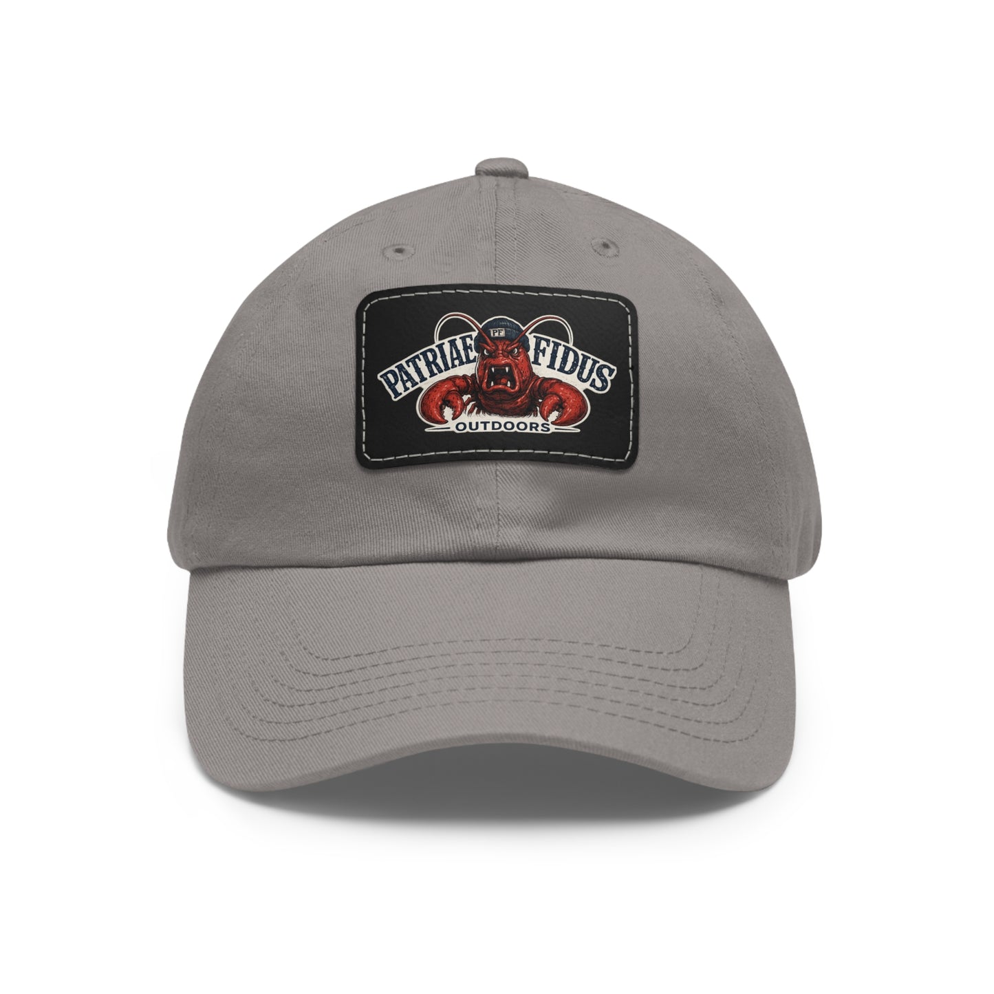 Leather Patch Dad Hat — Patriæ Fidus Outdoors Logo Cap