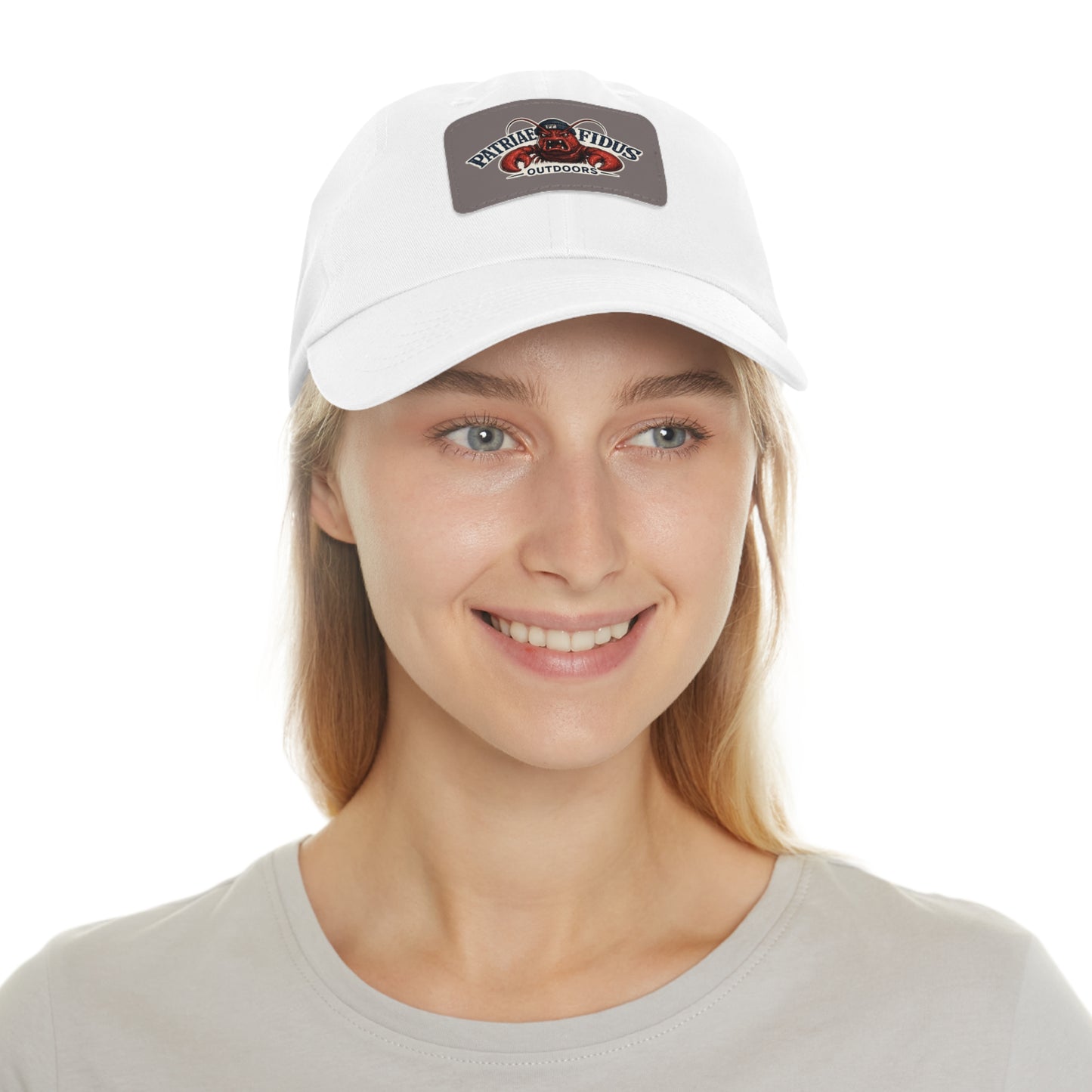 Leather Patch Dad Hat — Patriæ Fidus Outdoors Logo Cap