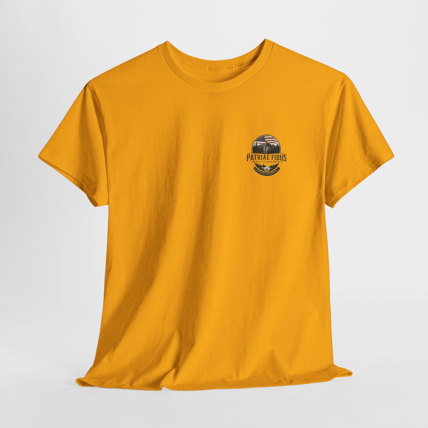 Patriae Fidus Outdoors T-Shirt — 'Faithful to Country' American Flag Tee