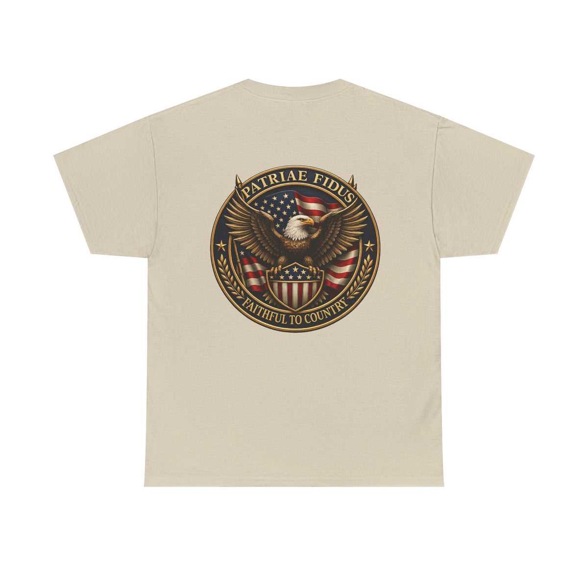 Patriotic "Patriae Fidis" American Flag - Eagle Graphic  T‑Shirt