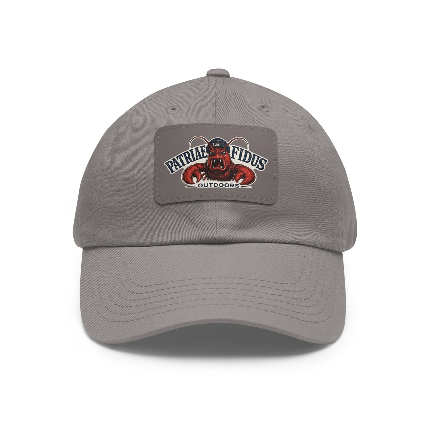 Leather Patch Dad Hat — Patriæ Fidus Outdoors Logo Cap