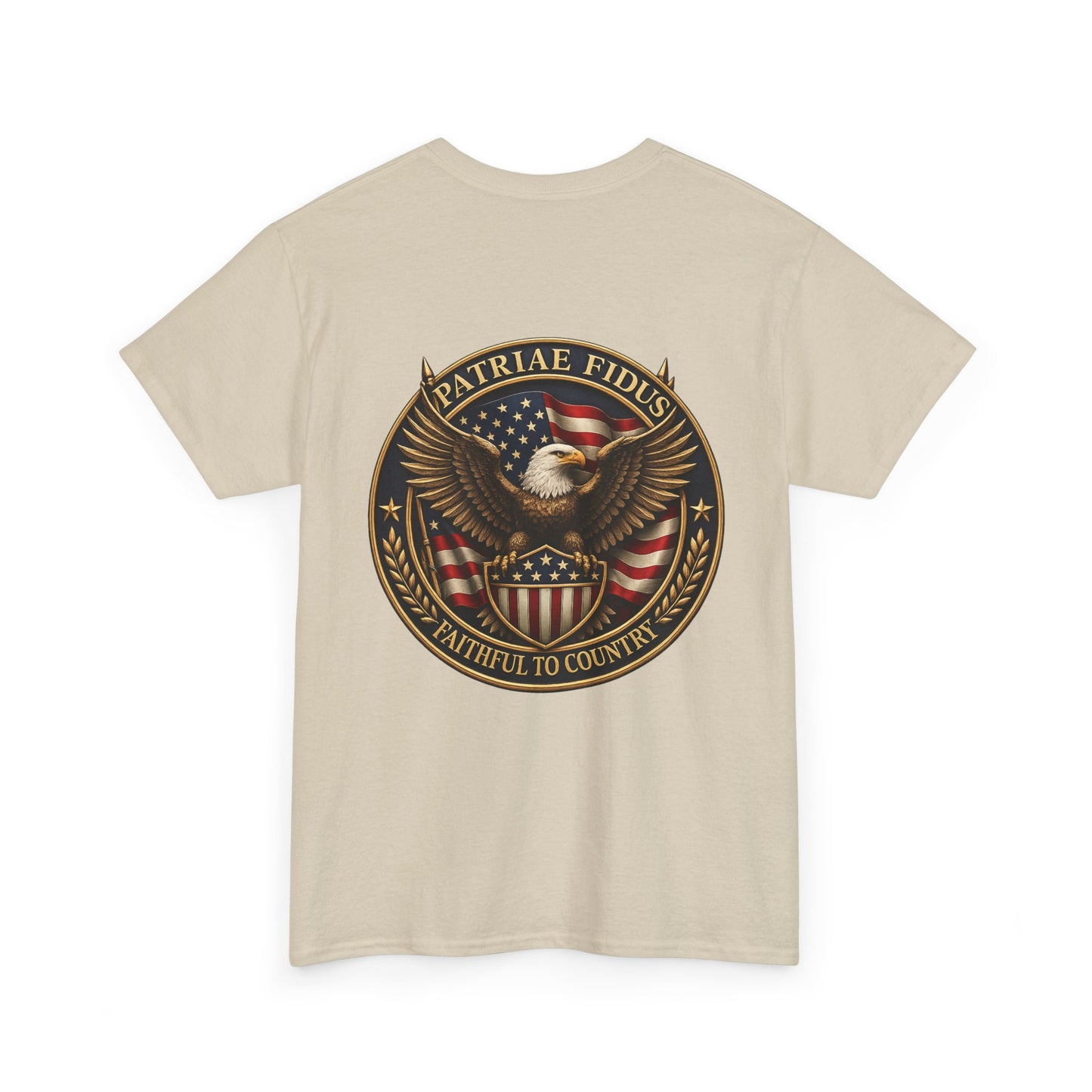 Patriotic "Patriae Fidis" American Flag - Eagle Graphic  T‑Shirt