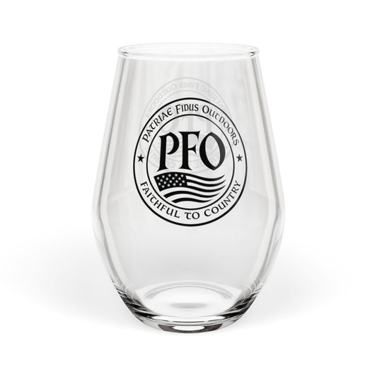Patriotic PFO Stemless Wine Glass — 11.75oz