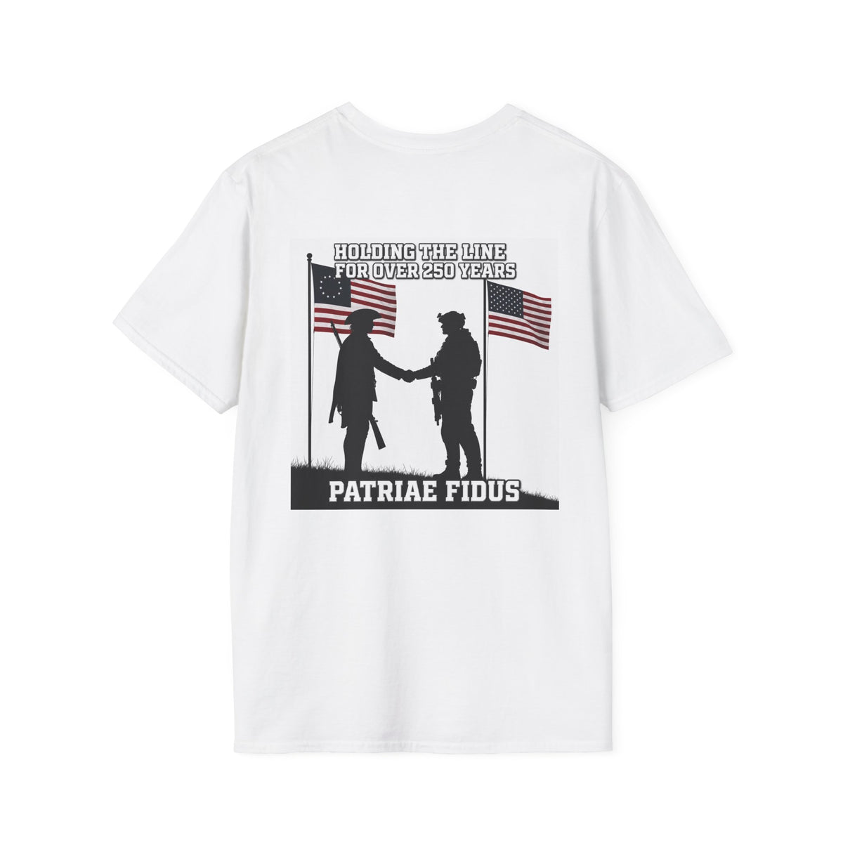 Veteran T-Shirt - "Holding the Line for Over 250 Years" Patriæ Fidus American Flag Tribute