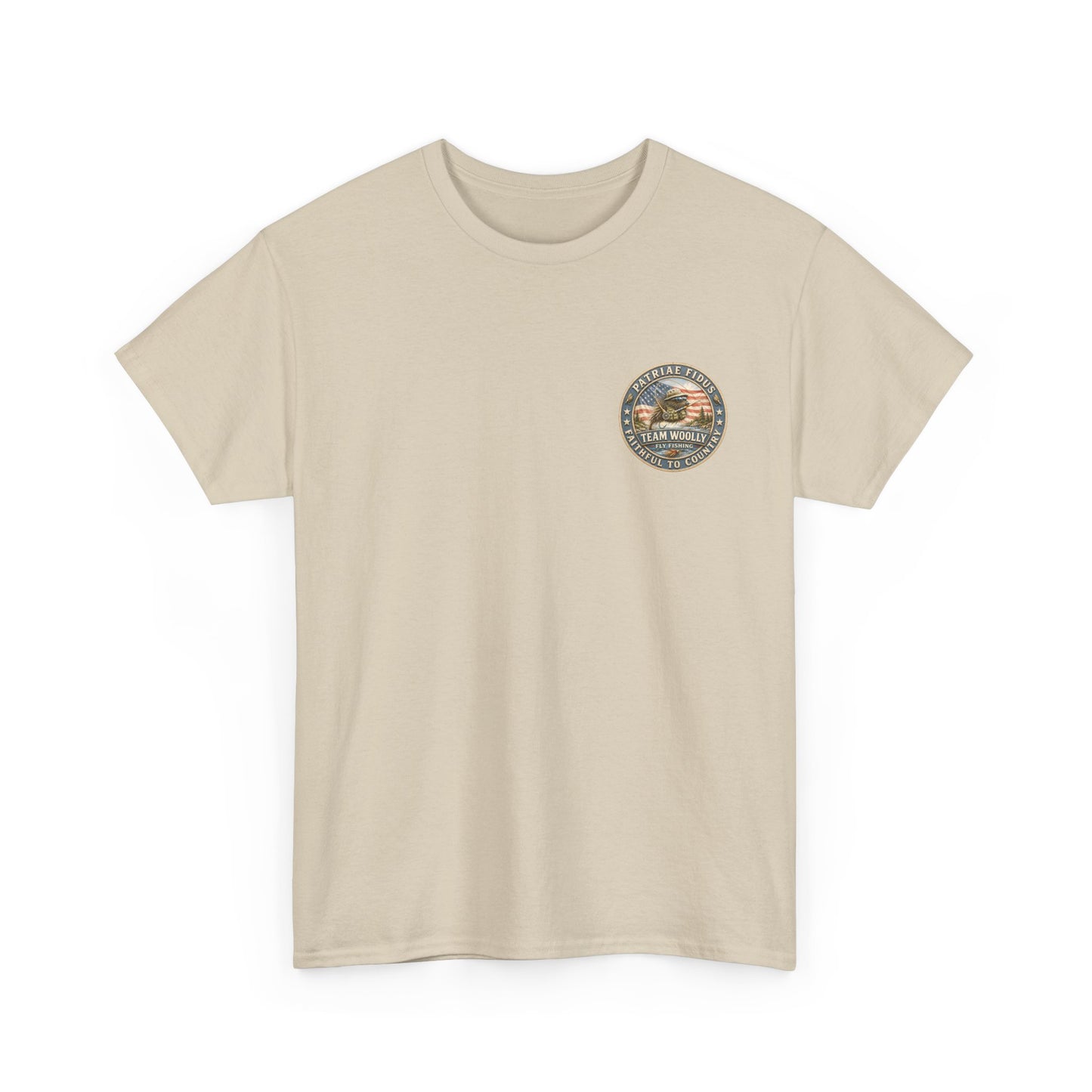 "Never Caught in an Ugly Place" T-Shirt - Trout Patriae Fidus Outdoors - Outdoors Graphic