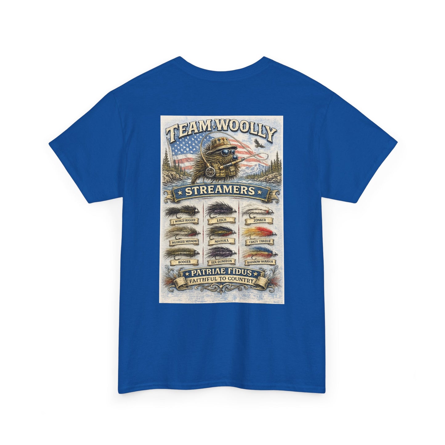 Team Woolly Streamers Fishing T-Shirt — Fly Fishing Lures Graphic Tee