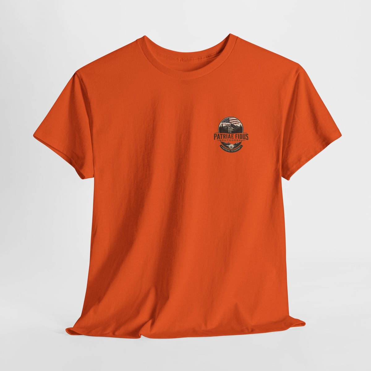 Patriae Fidus Outdoors T-Shirt — 'Faithful to Country' American Flag Tee