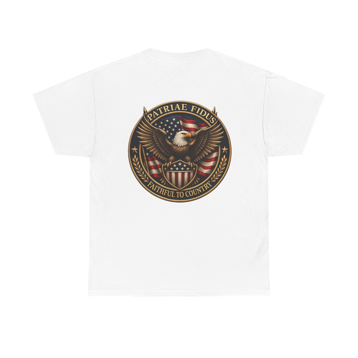 Patriotic "Patriae Fidis" American Flag - Eagle Graphic  T‑Shirt