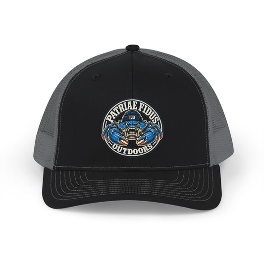 Blue Crab Outdoors Trucker Cap – Patriæ Fidus Embroidered Snapback