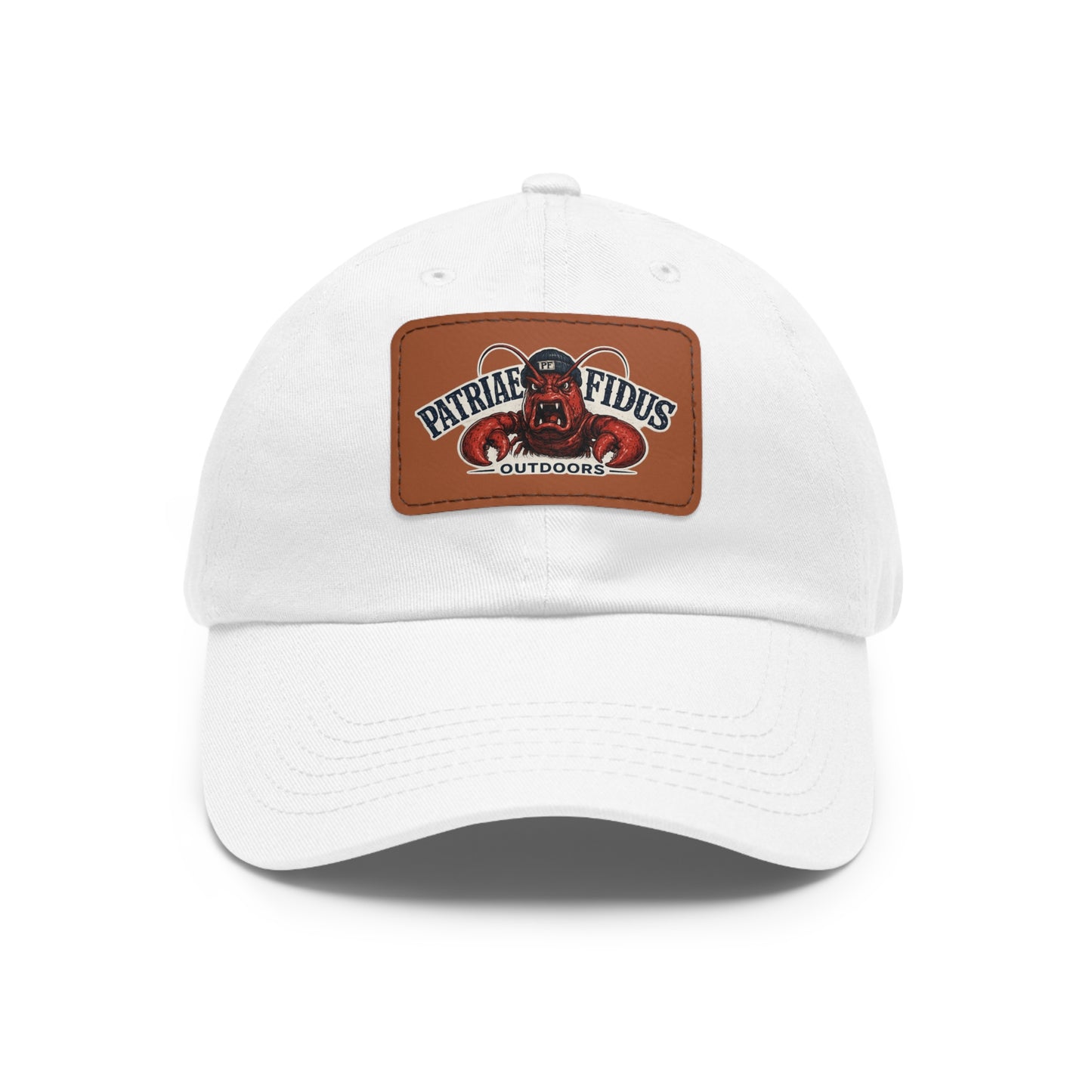 Leather Patch Dad Hat — Patriæ Fidus Outdoors Logo Cap