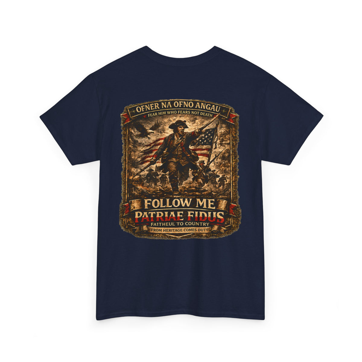 Veteran Patriot T‑Shirt — "I Follow Me, I Do Not Raise Fious" Military Flag Tee