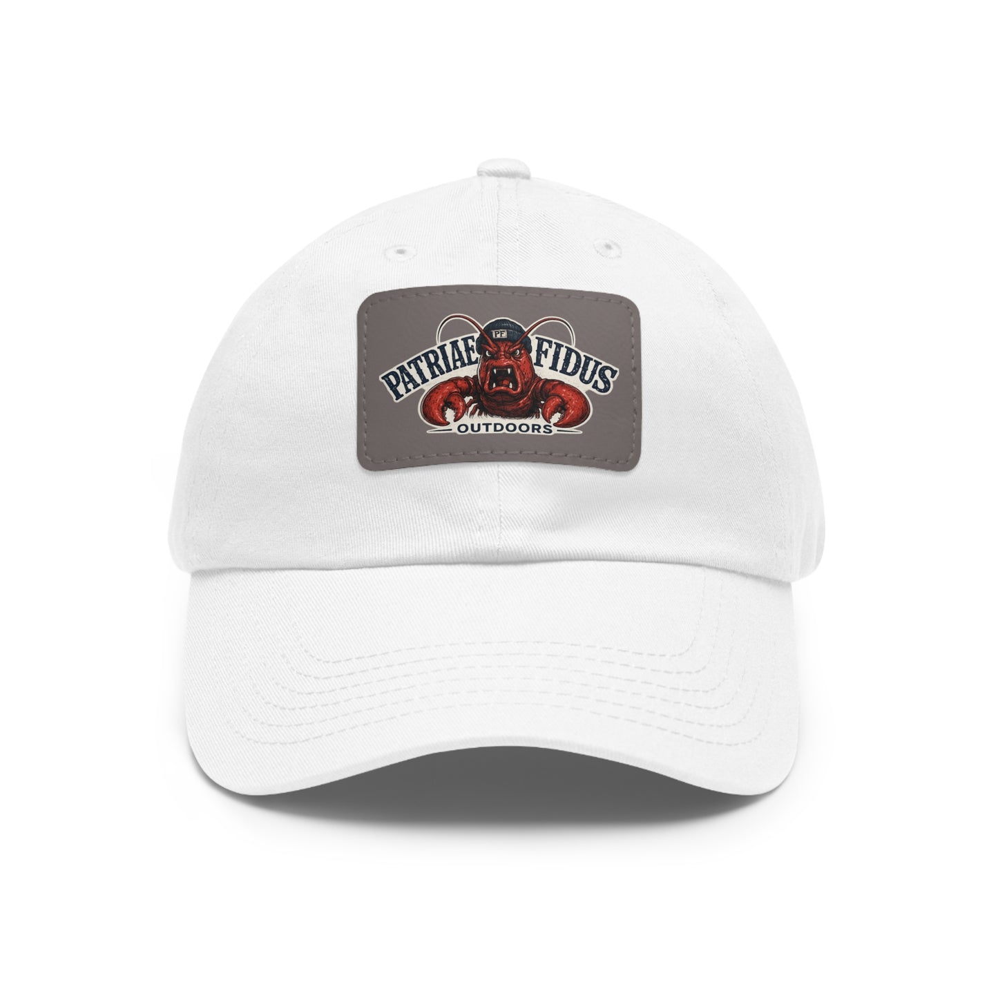Leather Patch Dad Hat — Patriæ Fidus Outdoors Logo Cap