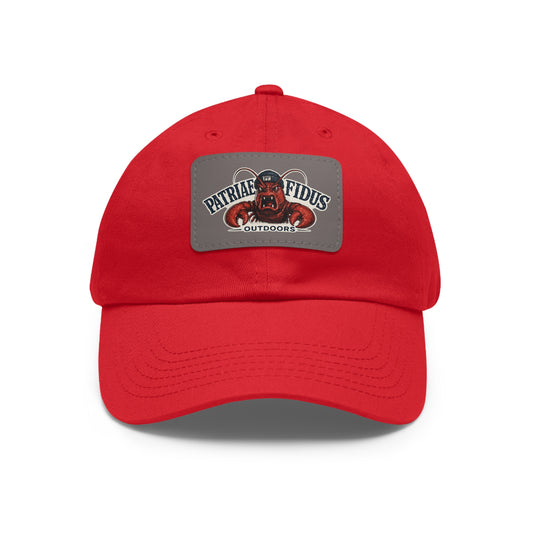 Leather Patch Dad Hat — Patriæ Fidus Outdoors Logo Cap
