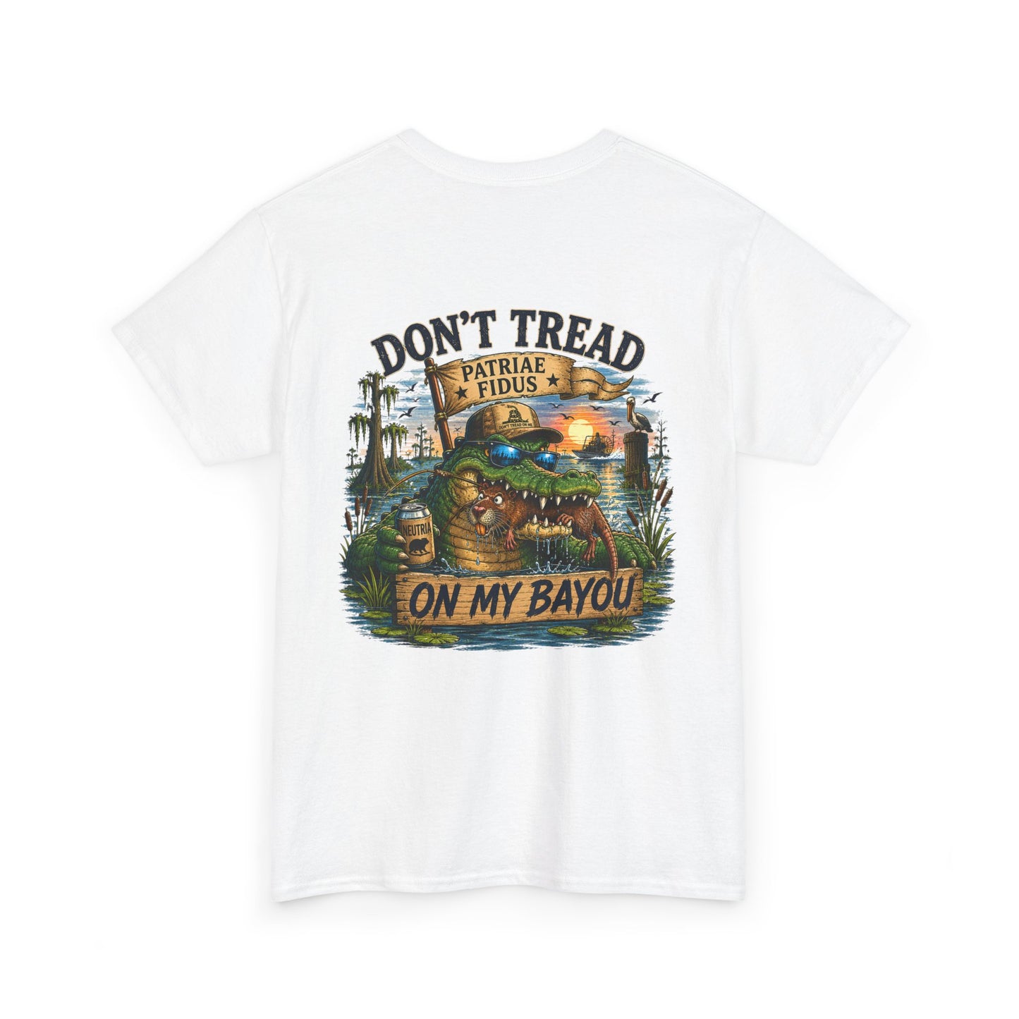 T-Shirt — "Don't Tread On My Bayou" Gator Graphic Tee