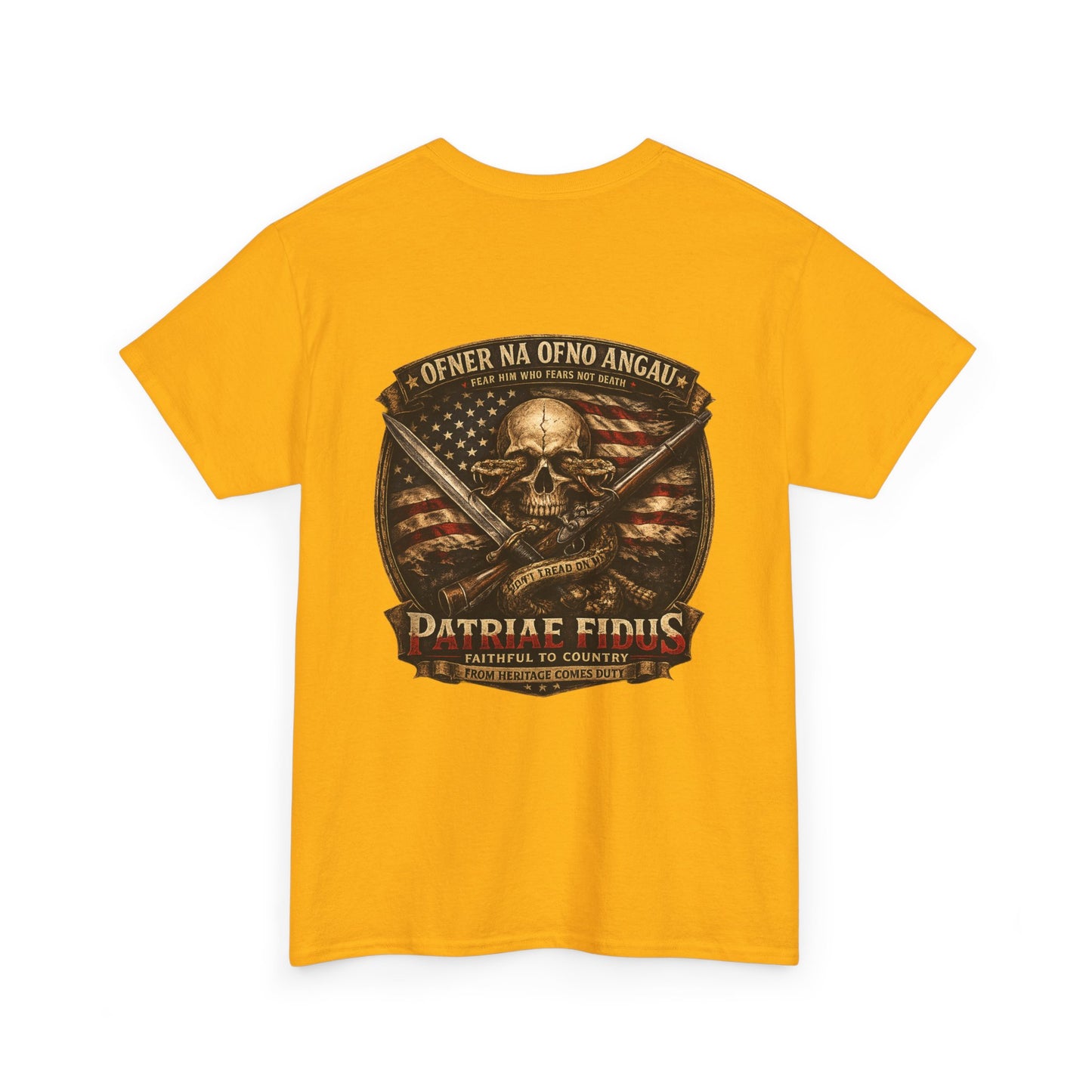 Skull & Rifles Tee — Patriotic American Skull T-Shirt
