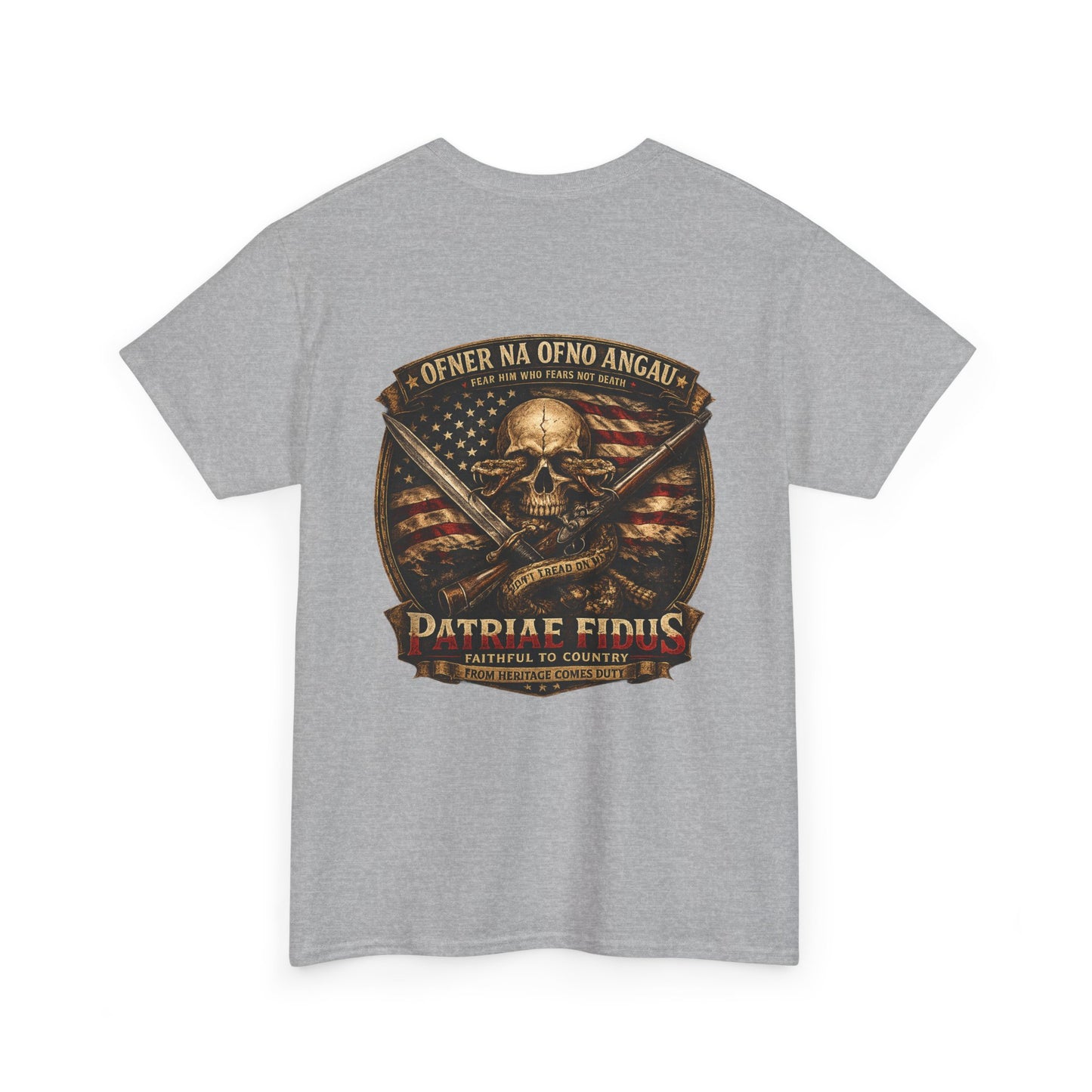 Skull & Rifles Tee — Patriotic American Skull T-Shirt