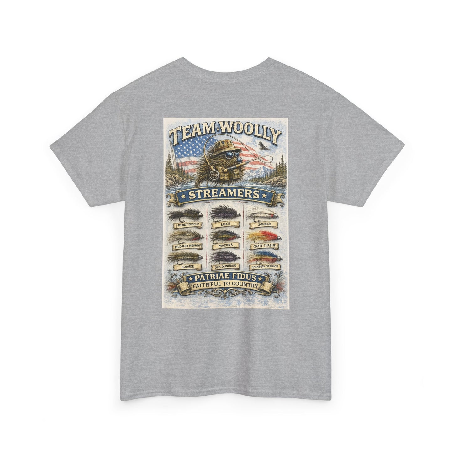 Team Woolly Streamers Fishing T-Shirt — Fly Fishing Lures Graphic Tee