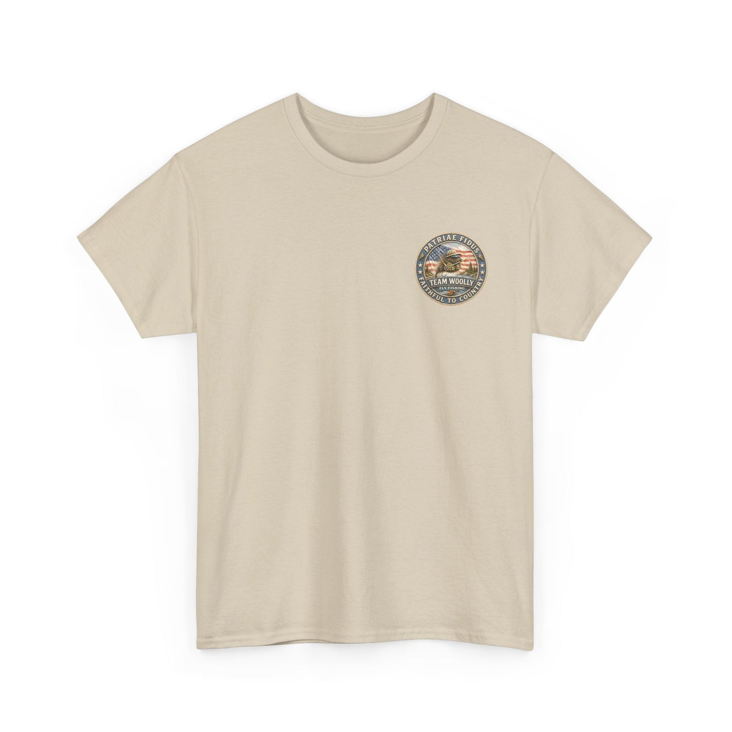 T-Shirt — Team Woolly Dry Flies Fishing Graphic Tee (Back Print)