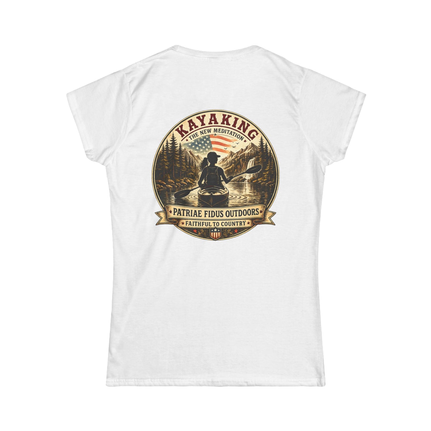 PFO Logo Women's Tee — Patriotic American Flag Graphic T-Shirt