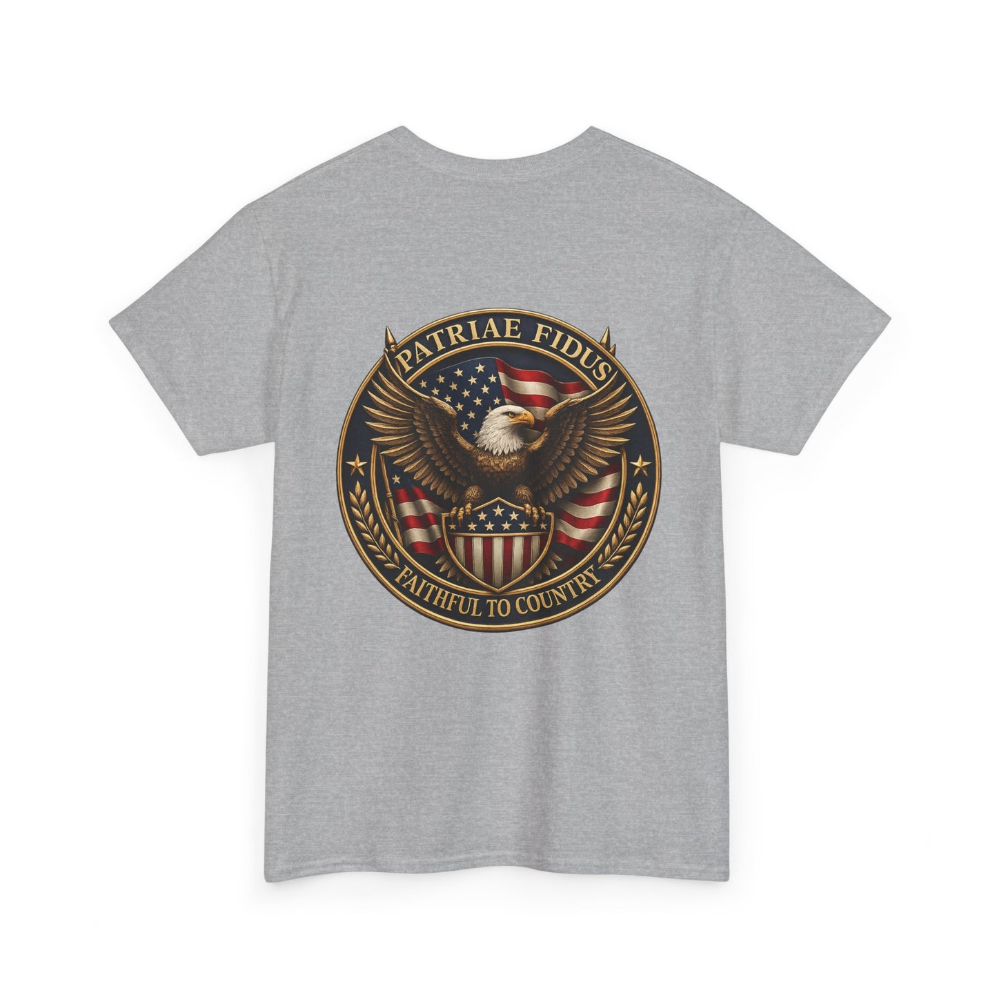 Patriotic "Patriae Fidis" American Flag - Eagle Graphic  T‑Shirt