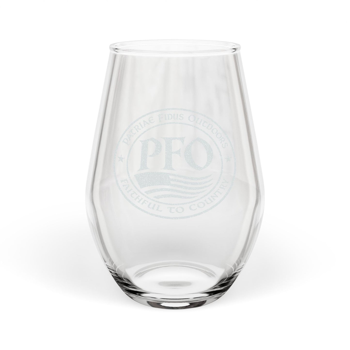 Engraved Stemless Wine Glass — 11.5 oz Personalized Toasting Glass