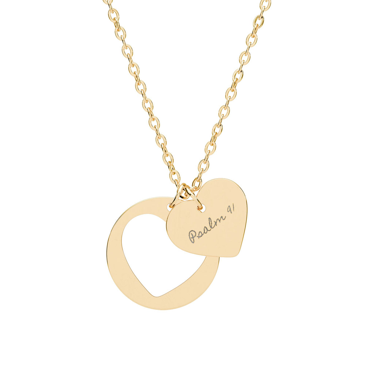 Heart Cutout Necklace (Engraving)