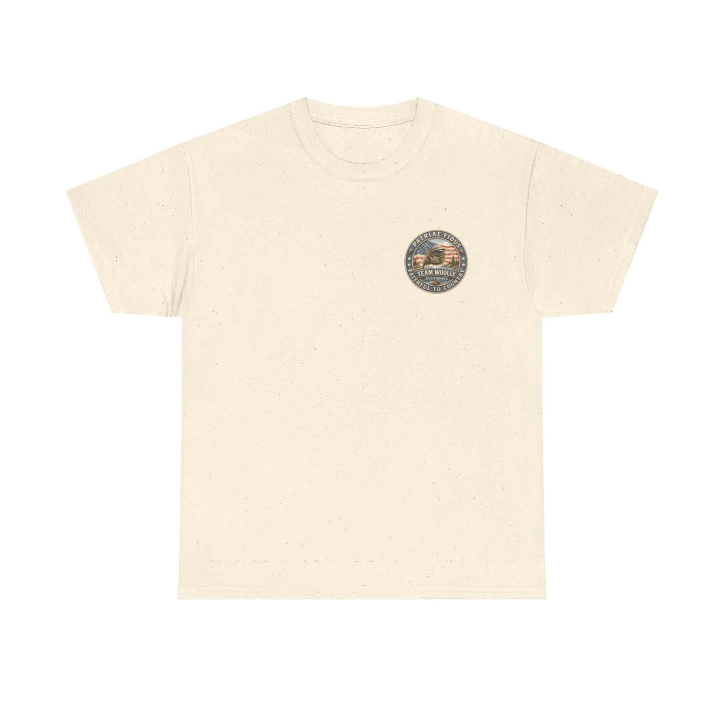 “Fish Hard Live Free” T-Shirt — Tarpon Patriae Fidus Outdoors American Flag Design