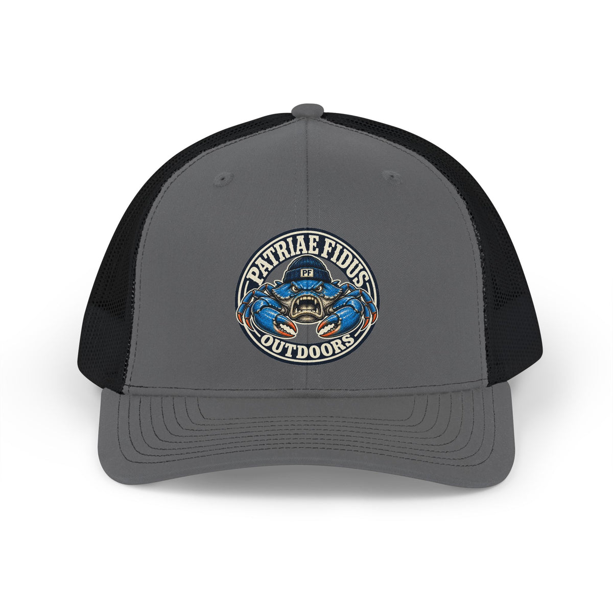 Blue Crab Outdoors Trucker Cap – Patriæ Fidus Embroidered Snapback
