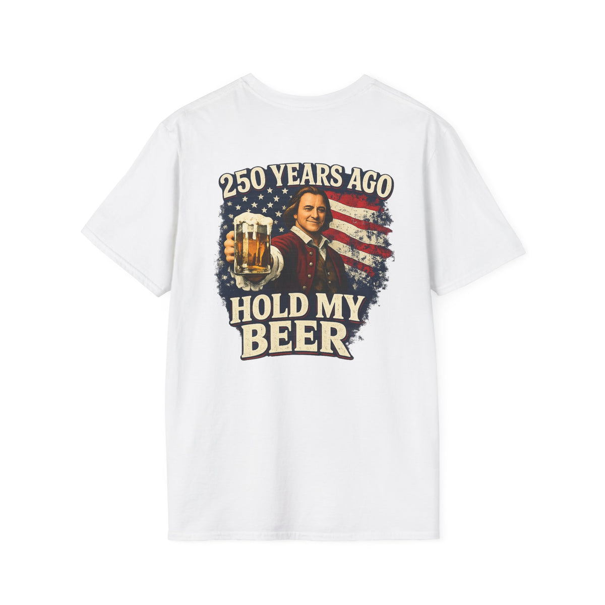 Patriotic Vintage Crest T‑Shirt — American Flag Emblem Graphic