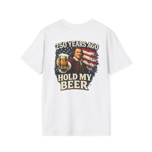 Patriotic Vintage Crest T‑Shirt — American Flag Emblem Graphic