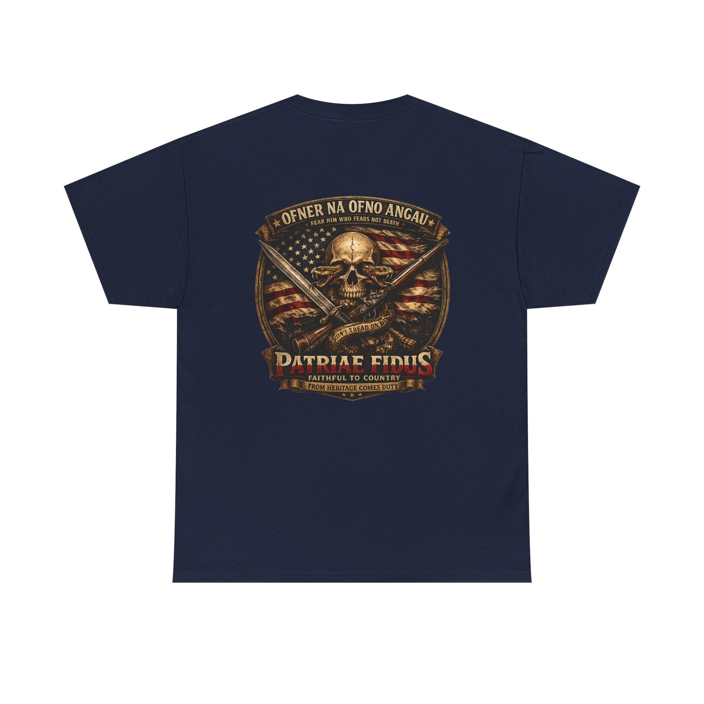 Skull & Rifles Tee — Patriotic American Skull T-Shirt