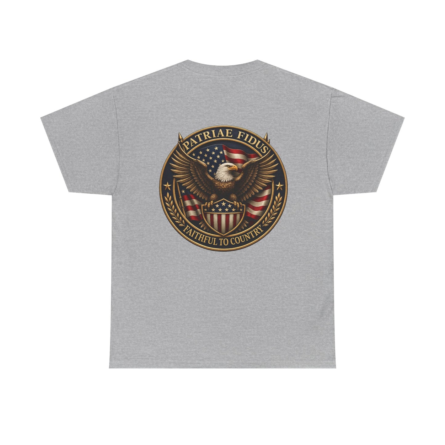 Patriotic "Patriae Fidis" American Flag - Eagle Graphic  T‑Shirt