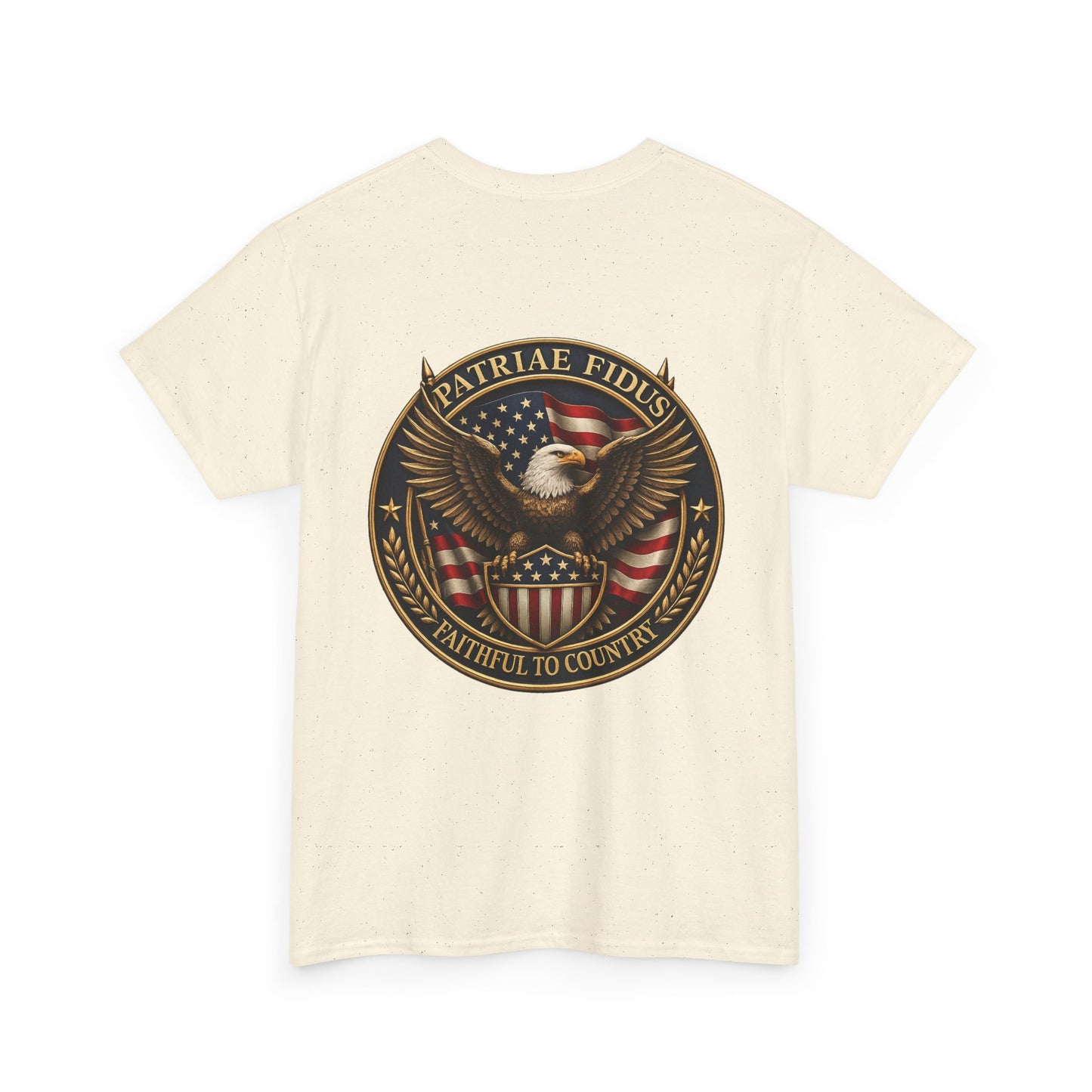 Patriotic "Patriae Fidis" American Flag - Eagle Graphic  T‑Shirt