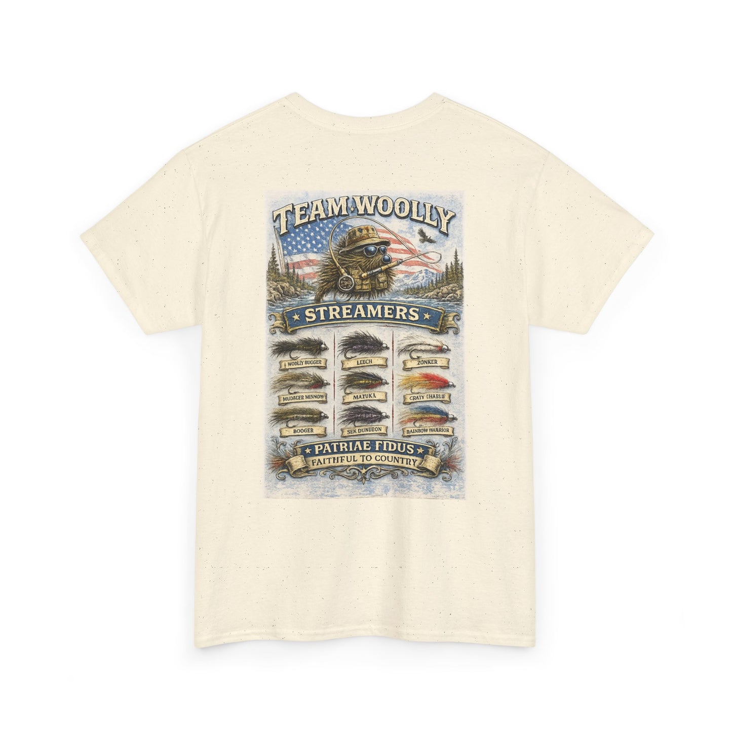 Team Woolly Streamers Fishing T-Shirt — Fly Fishing Lures Graphic Tee