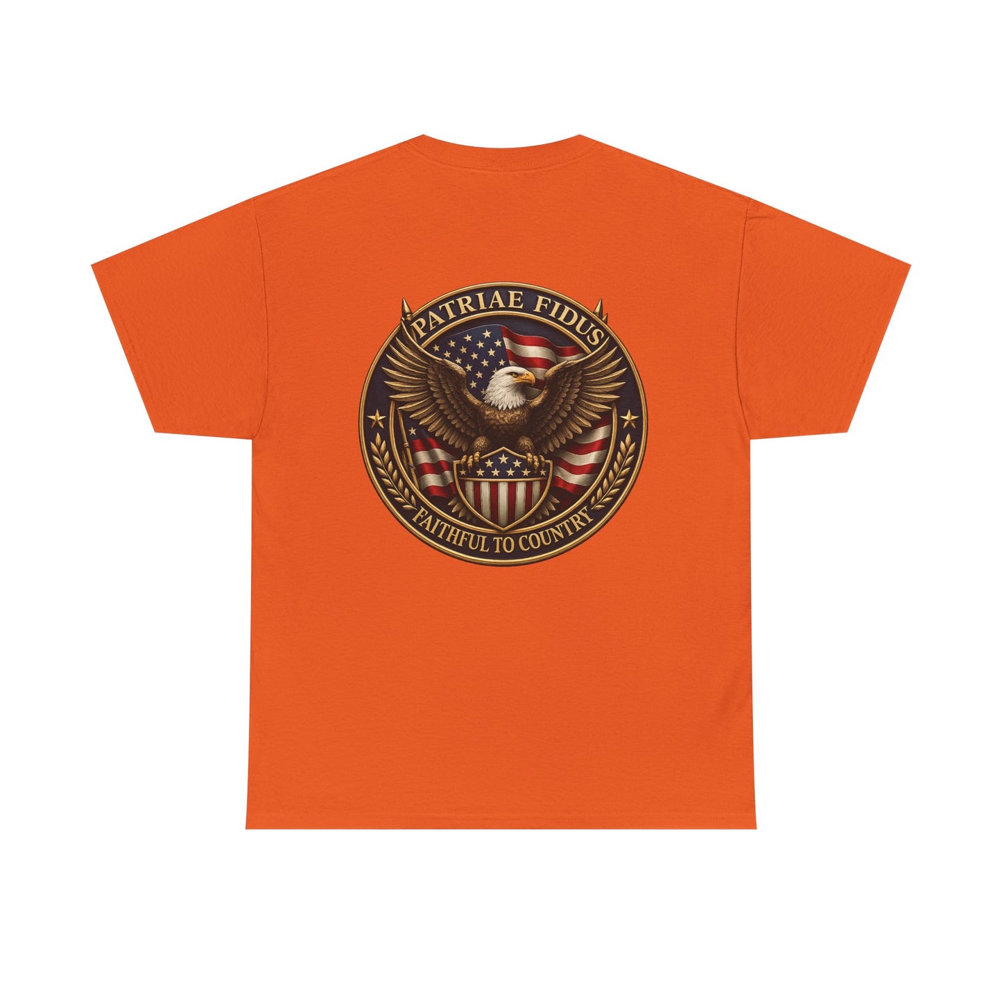 Patriotic "Patriae Fidis" American Flag - Eagle Graphic  T‑Shirt