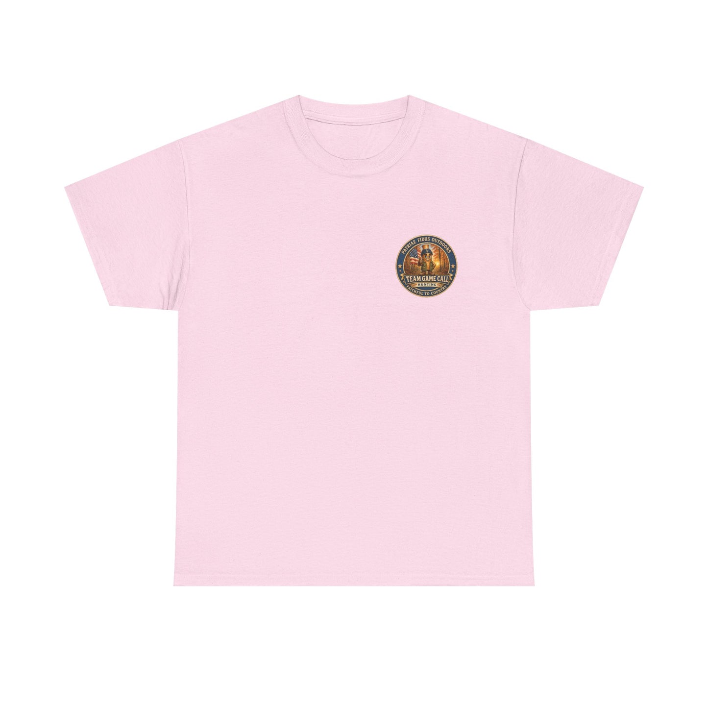 Hunting T-Shirt — Patriæ Fidus Outdoor 'Hunt Hard Live Free' American Flag Elk Tee