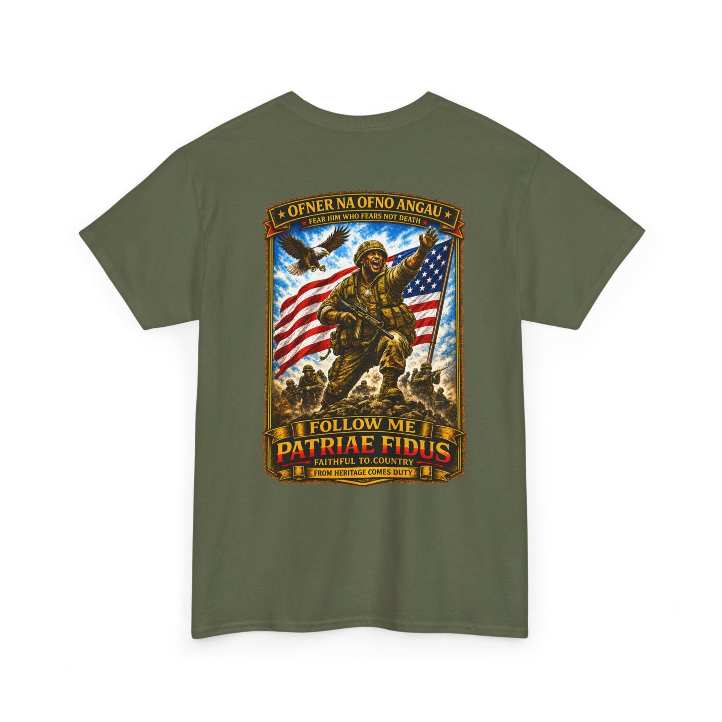 Iron Mike "Follow Me, Patriæ Fidus" Military Tribute T-Shirt
