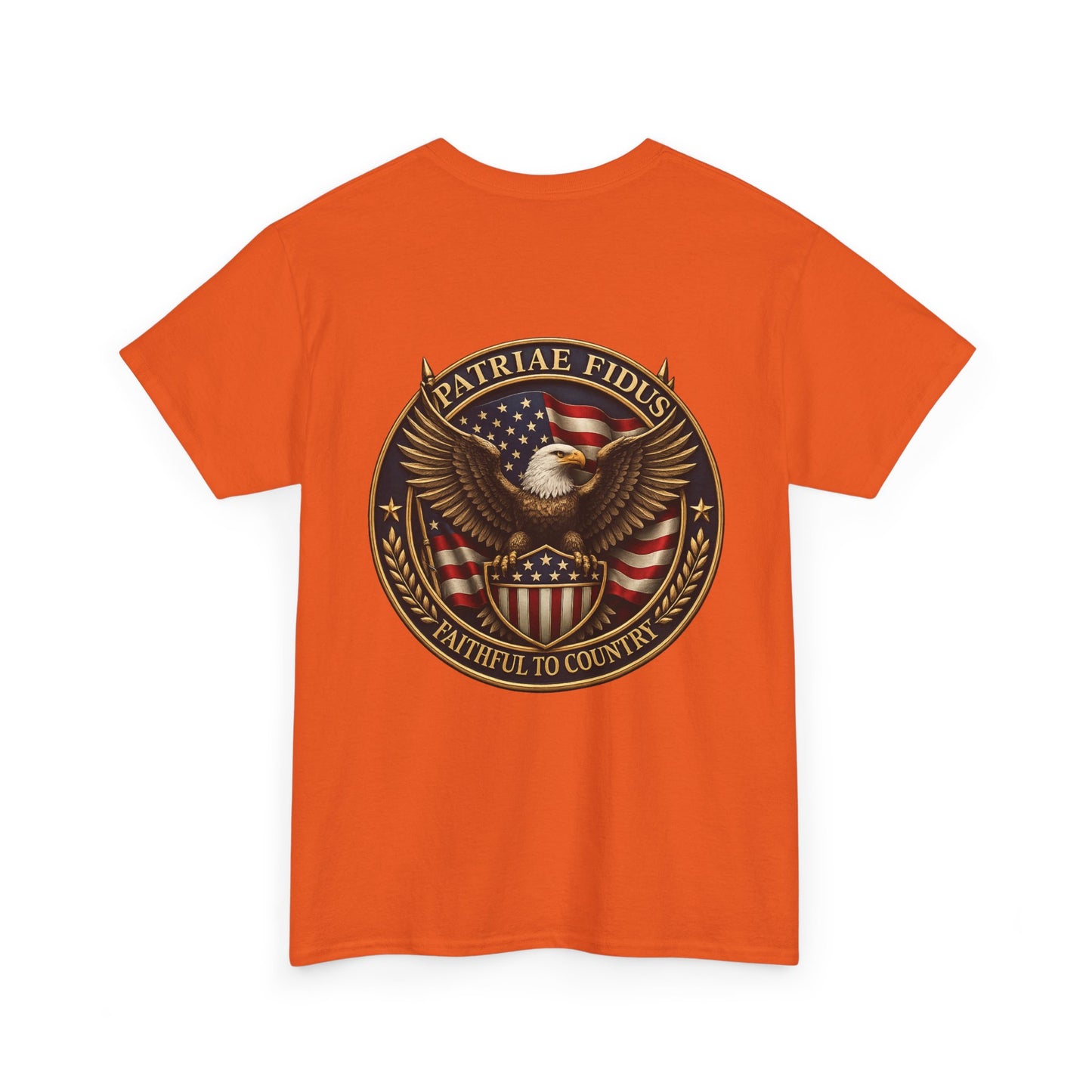 Patriotic "Patriae Fidis" American Flag - Eagle Graphic  T‑Shirt