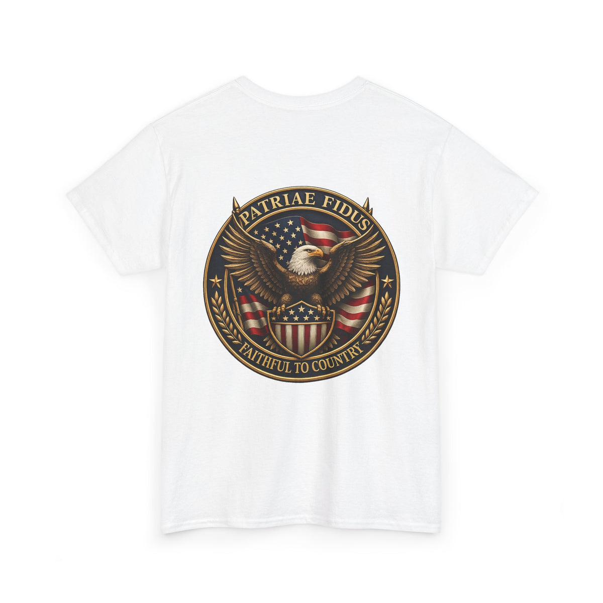 Patriotic "Patriae Fidis" American Flag - Eagle Graphic  T‑Shirt