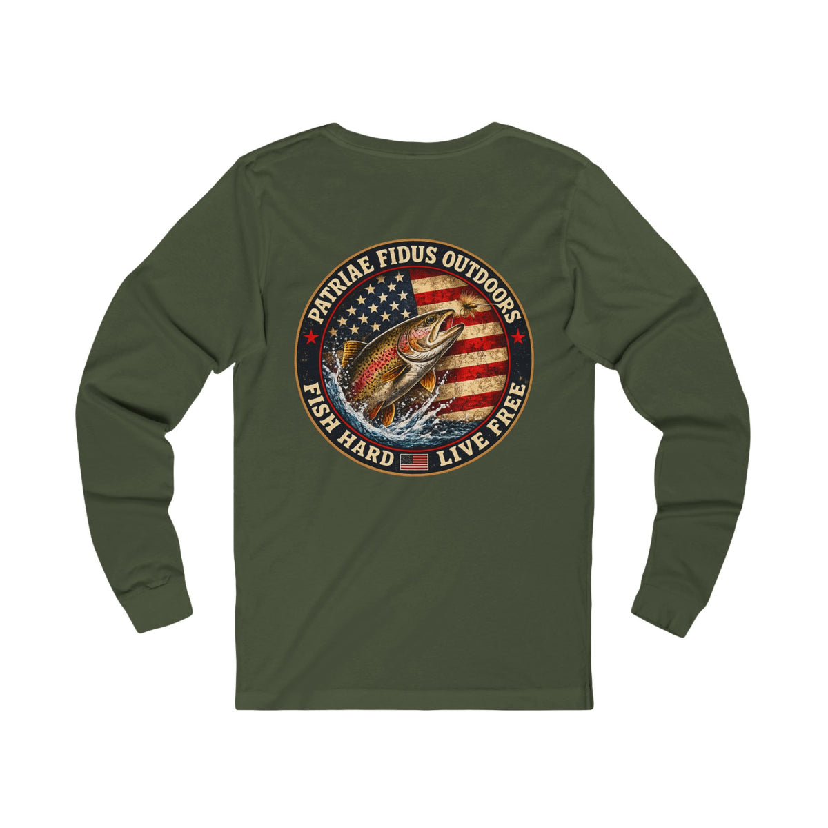 Patriots & Outdoors Fishing Long Sleeve Tee