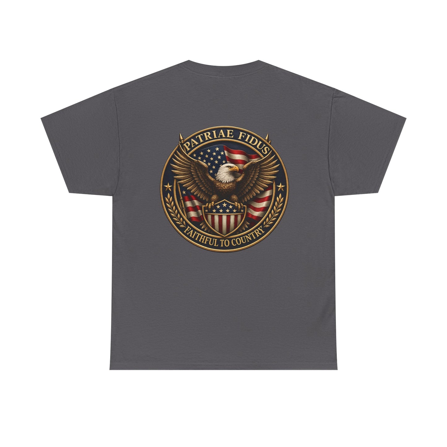 Patriotic "Patriae Fidis" American Flag - Eagle Graphic  T‑Shirt