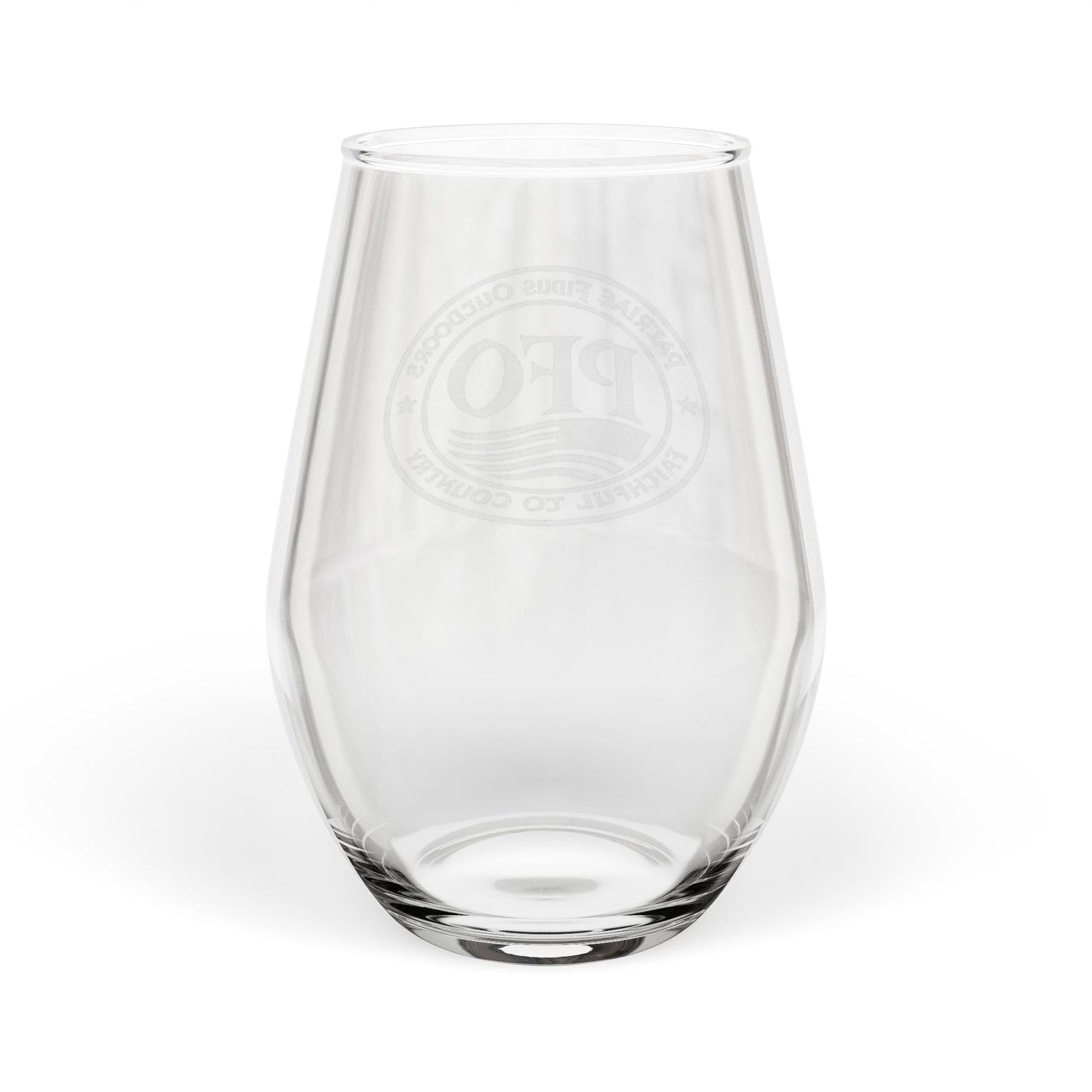 Engraved Stemless Wine Glass — 11.5 oz Personalized Toasting Glass