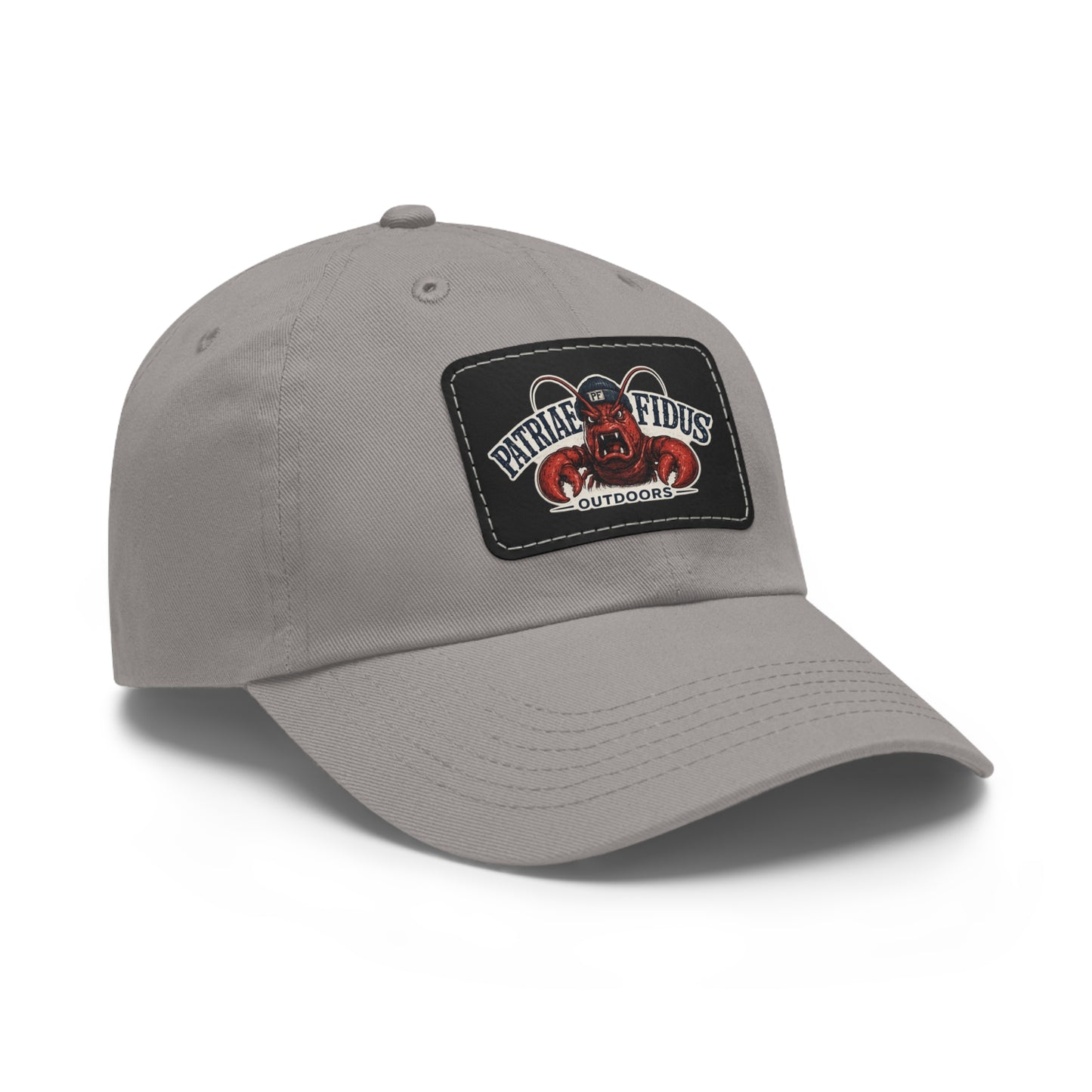 Leather Patch Dad Hat — Patriæ Fidus Outdoors Logo Cap