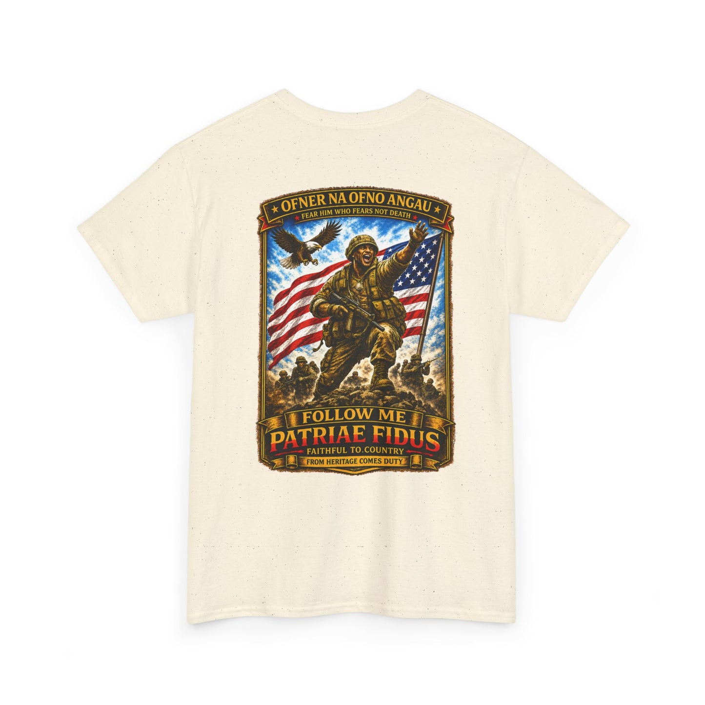 Iron Mike "Follow Me, Patriæ Fidus" Military Tribute T-Shirt